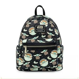 Loungefly Yoda Backpack Wristlet Combo